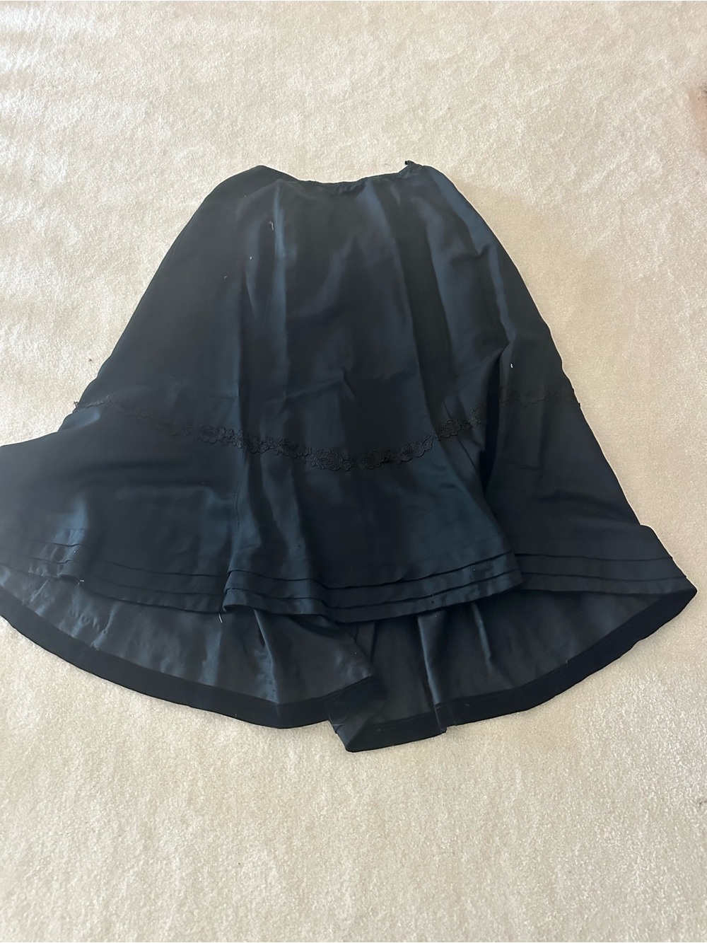1920 Vintage Handmade Classic Black Women’s Skirt
